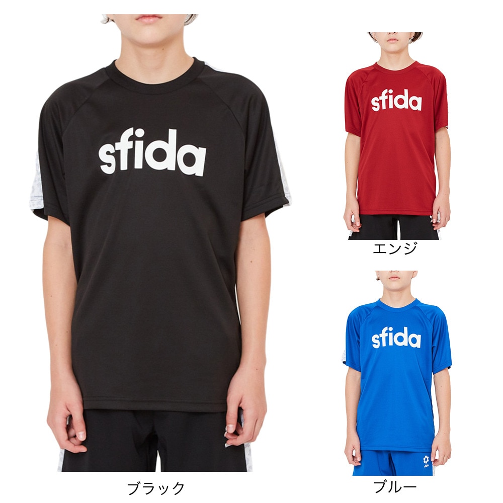 スフィーダ（SFIDA）（キッズ）サッカー ウェア 半袖 ジュニア BP Tシャツ プラクティスシャツ LINE JR SA-21816JR BGD フットサルウェア