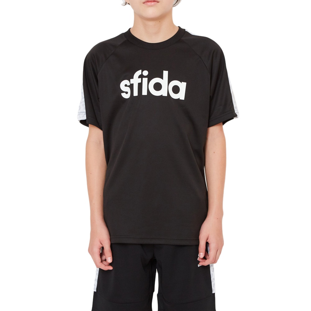 スフィーダ（SFIDA）（キッズ）サッカー ウェア 半袖 ジュニア BP Tシャツ プラクティスシャツ SA-21816JR BLK フットサルウェア