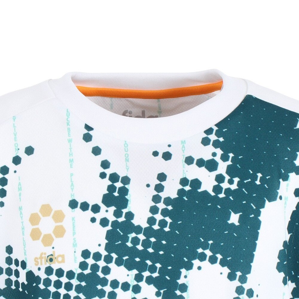 スフィーダ（SFIDA）（キッズ）ジュニア サッカー フットサルウェア ジュニア Presserプラクティスシャツ半袖 Tシャツ SA-22103JR WHT