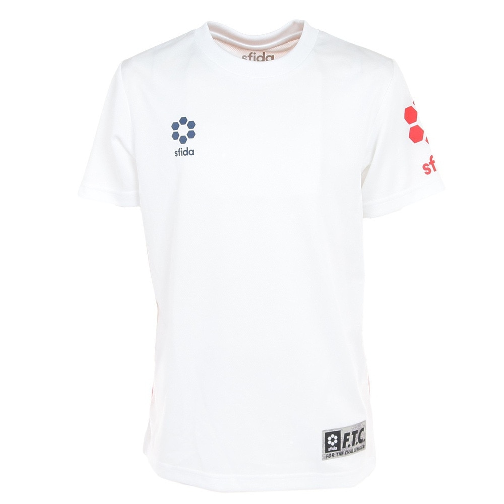 スフィーダ（SFIDA）（キッズ）サッカー フットサルウェア ジュニア Challenger 半袖 Tシャツ プラクティスシャツ JR  SA-22122JR WHT