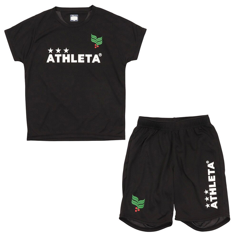 アスレタ（ATHLETA）（キッズ）サッカー 上下セット フットサルウェア ジュニア プラセット XE-420J BLK