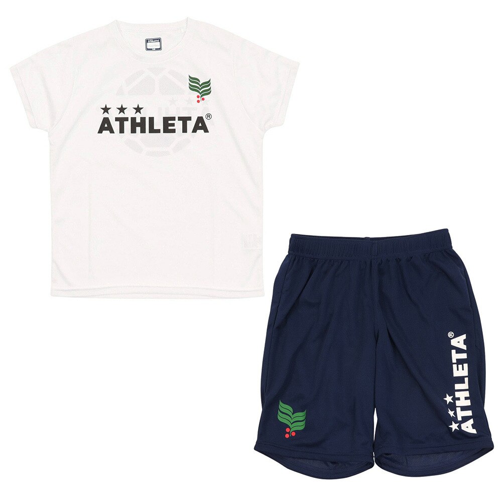 アスレタ（ATHLETA）（キッズ）サッカー 上下セット フットサルウェア ジュニア プラセット XE-420J WHT