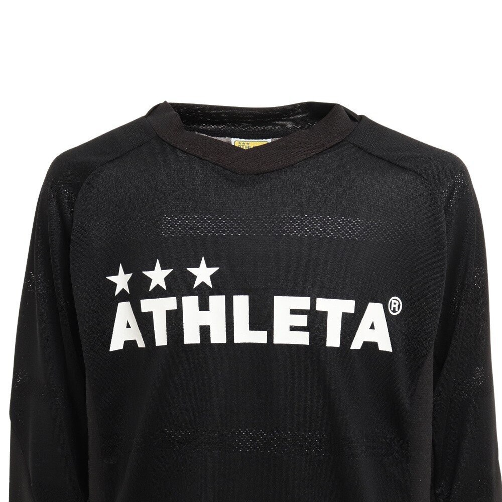 アスレタ（ATHLETA）（キッズ）サッカー フットサルウェア ジュニア 長袖プラシャツ 2370J BLK