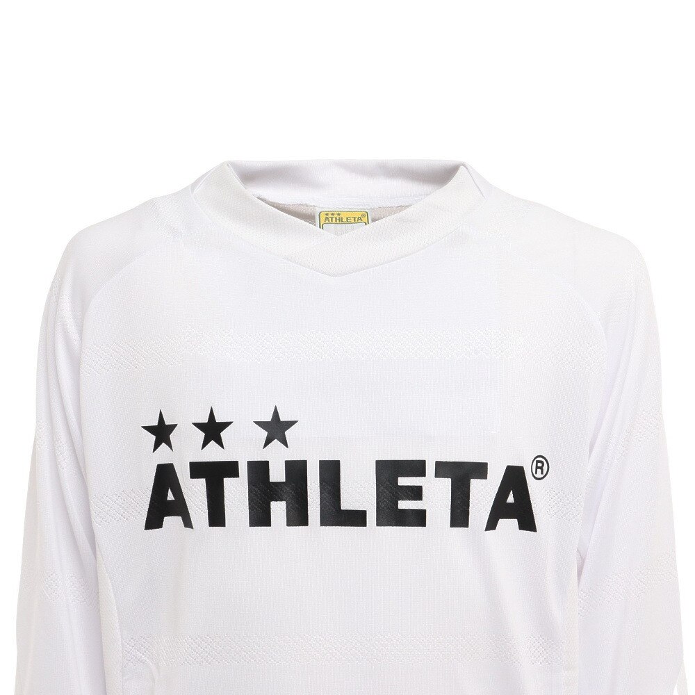 アスレタ（ATHLETA）（キッズ）サッカー フットサルウェア ジュニア 長袖プラシャツ 2370J WHT