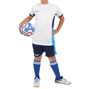 (キッズ)サッカー フットサルウェア ジュニア プラクティス上下セット 2391J WHT