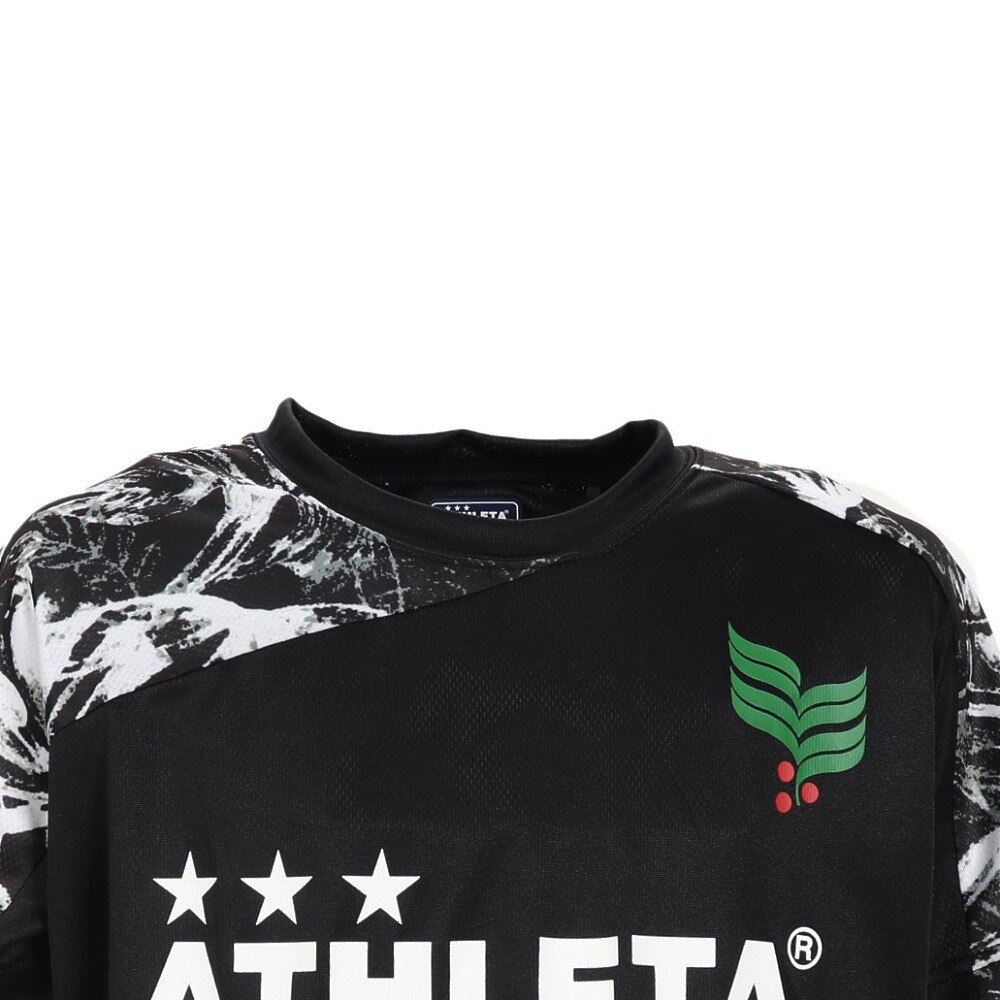 アスレタ（ATHLETA）（キッズ）サッカー フットサルウェア ジュニア 総柄プラクティスシャツ XE-438J BLK