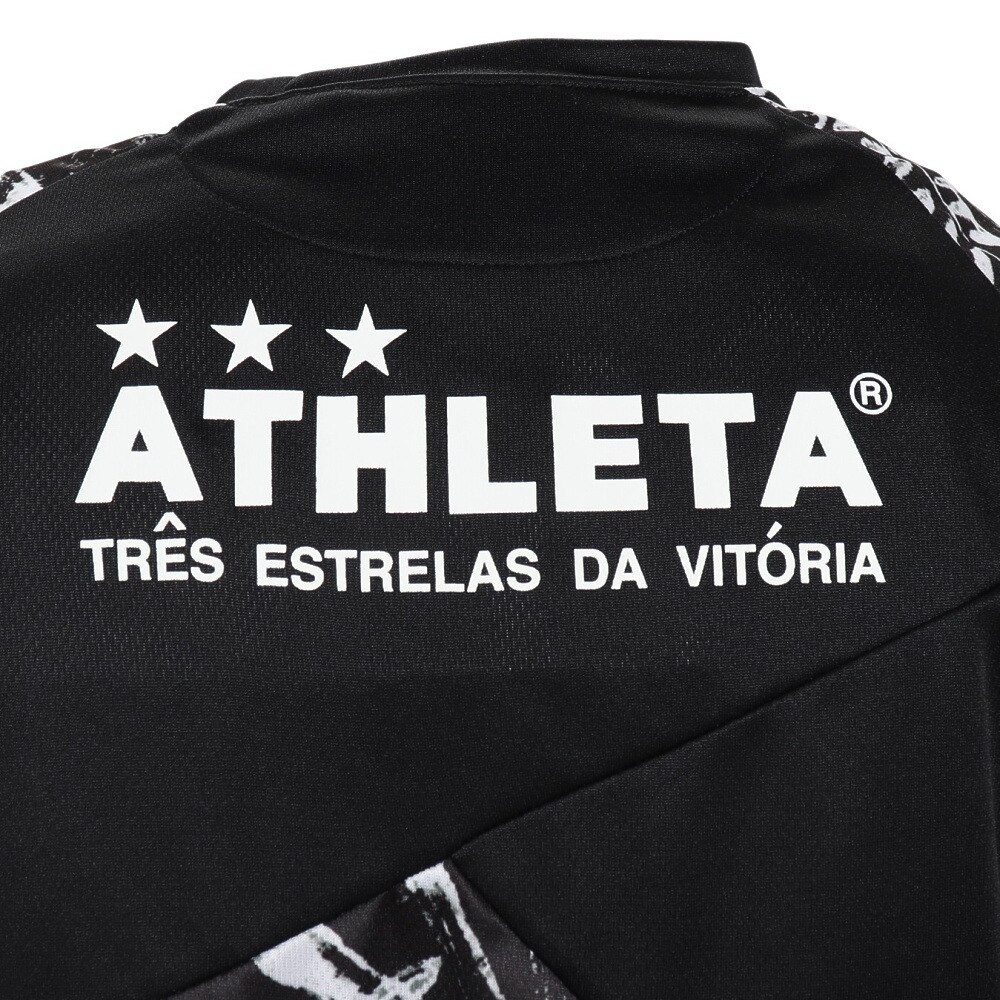 アスレタ（ATHLETA）（キッズ）サッカー フットサルウェア ジュニア 総柄プラクティスシャツ XE-438J BLK