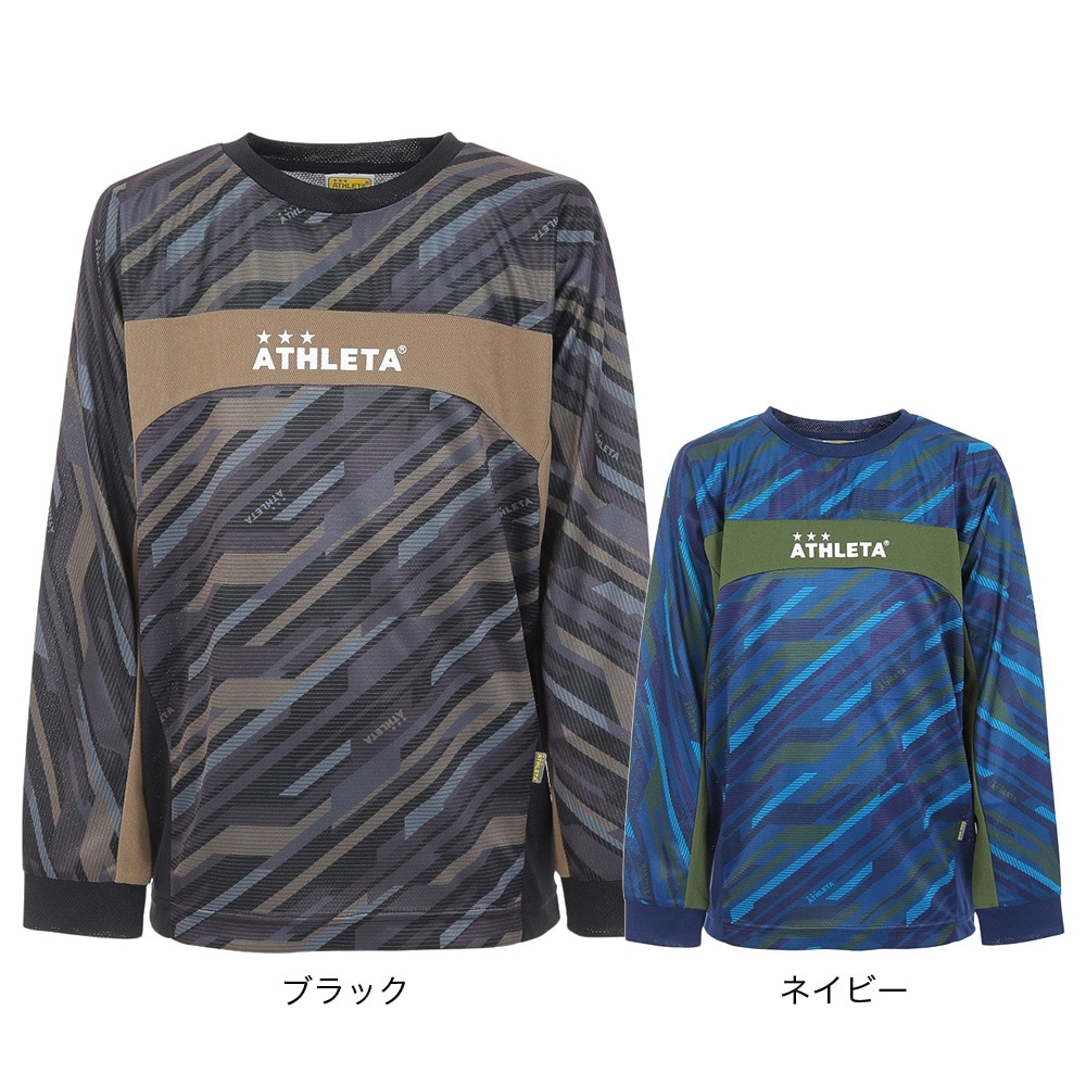 アスレタ（ATHLETA）（キッズ）ジュニア サッカー フットサルウェア 長袖グラフィックプラクティスシャツ 2395J NVY