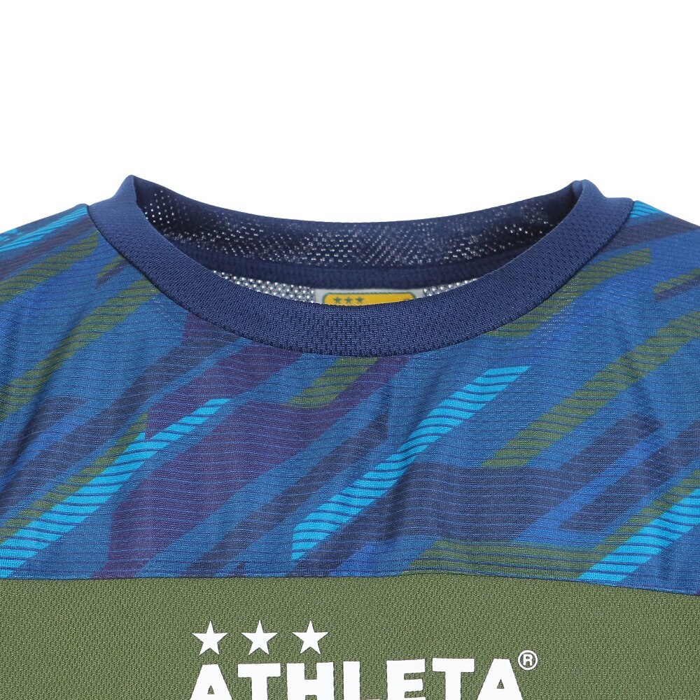 アスレタ（ATHLETA）（キッズ）ジュニア サッカー フットサルウェア 長袖グラフィックプラクティスシャツ 2395J NVY