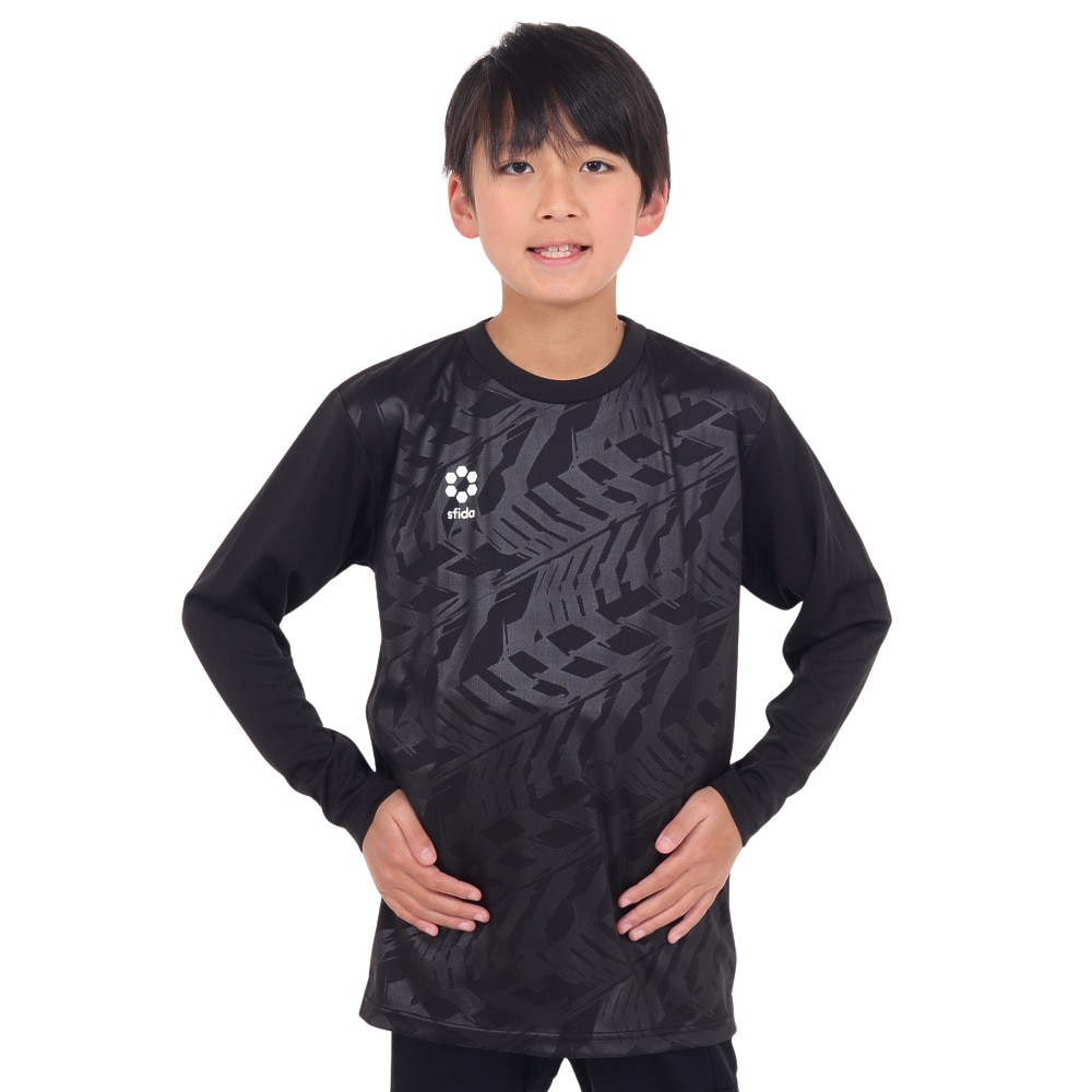 スフィーダ（SFIDA）（キッズ）ジュニア サッカー フットサルウェア TEAMPres 長袖プラクティスシャツ SA-23503JR BLK 速乾