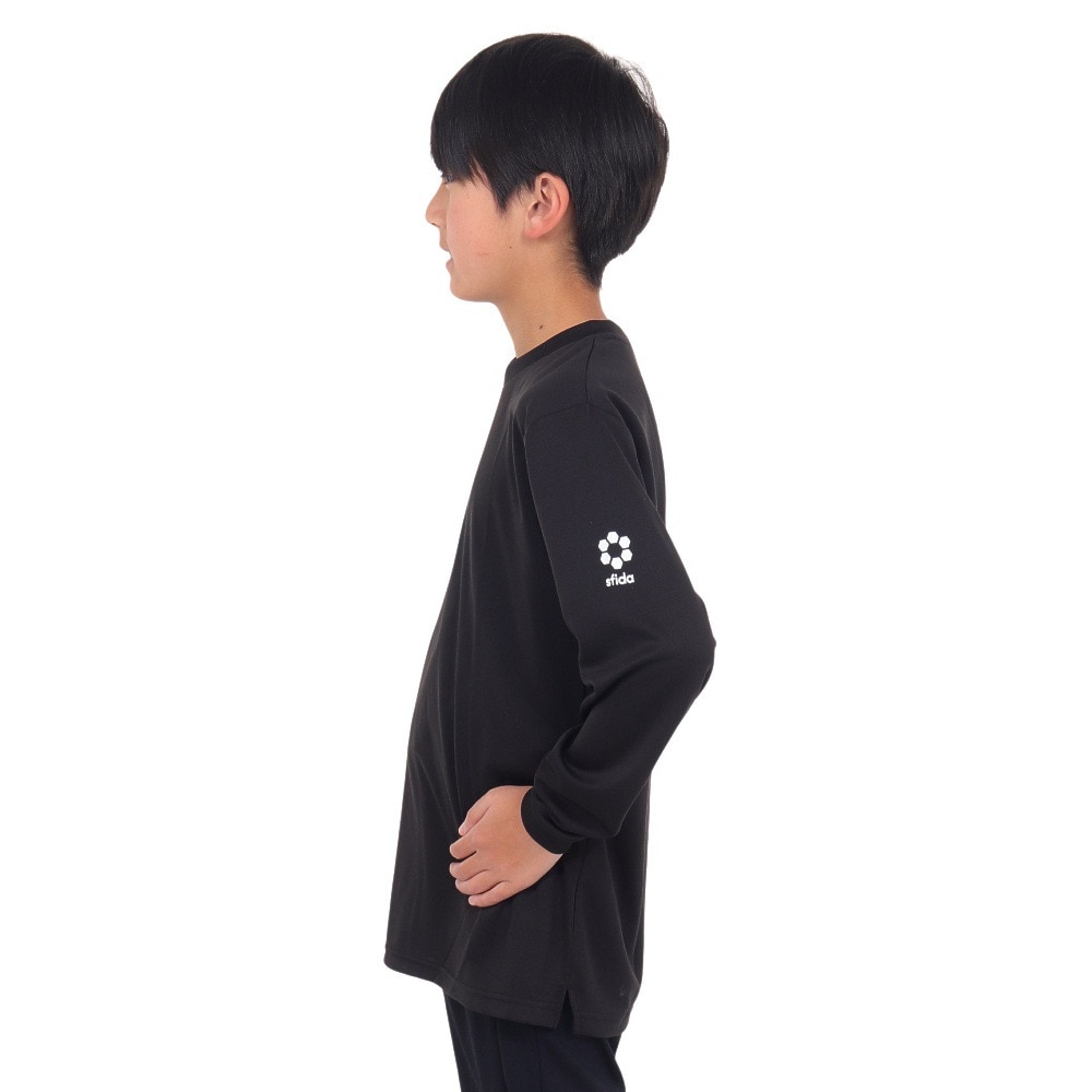 スフィーダ（SFIDA）（キッズ）ジュニア サッカー フットサルウェア Challenger 長袖プラクティスシャツ SA-23514JR BLK 速乾