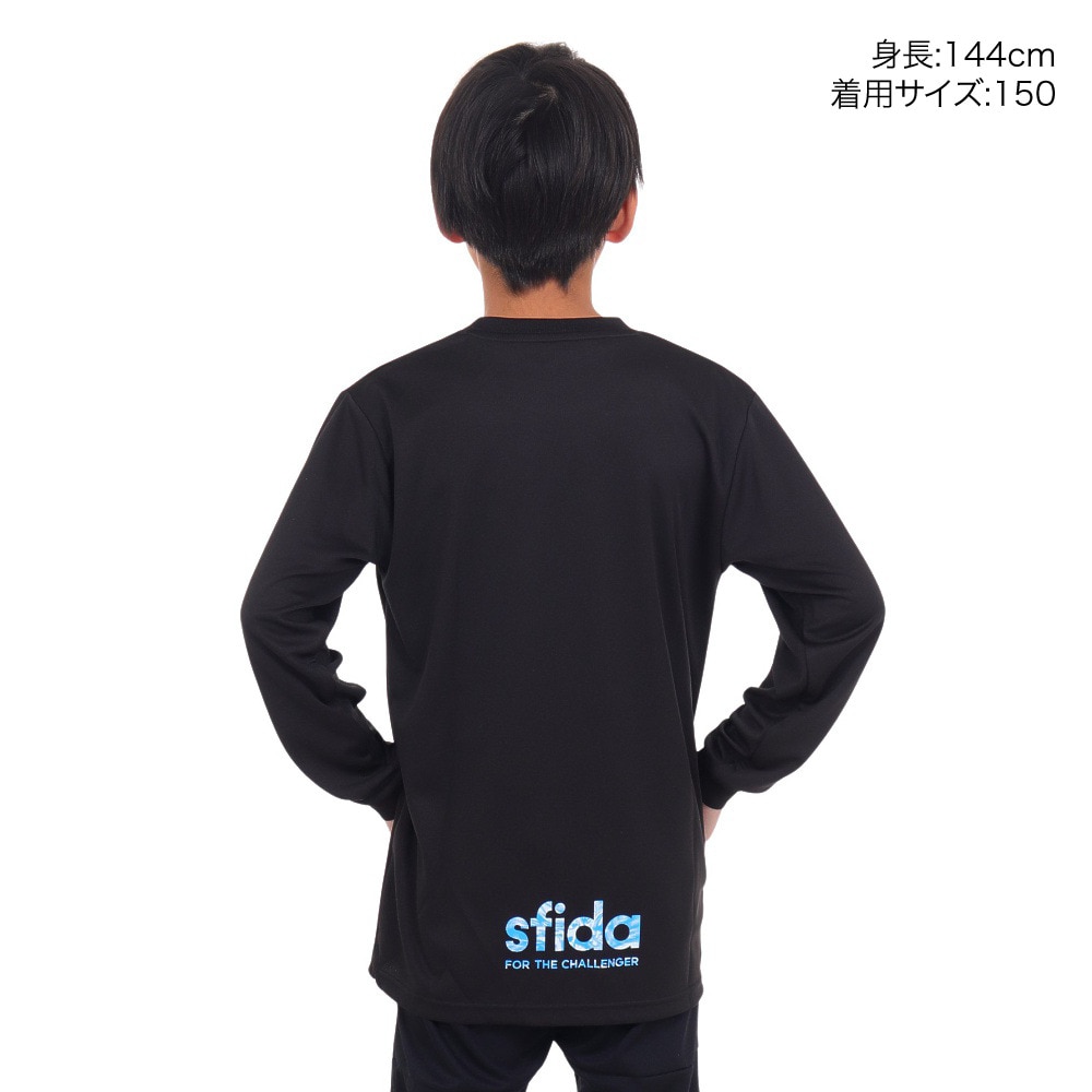 スフィーダ（SFIDA）（キッズ）ジュニア サッカー フットサルウェア Challenger 長袖プラクティスシャツ SA-23514JR BLK 速乾