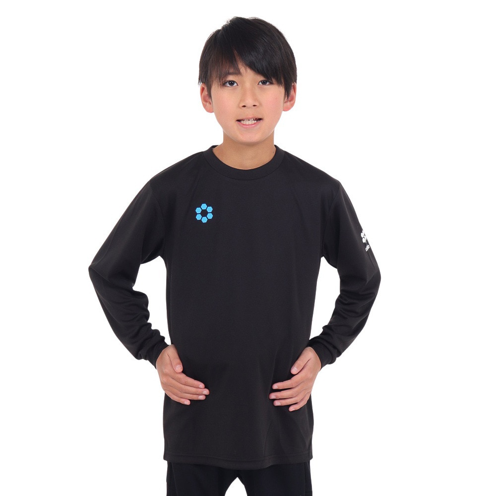 スフィーダ（SFIDA）（キッズ）ジュニア サッカー フットサルウェア Challenger 長袖プラクティスシャツ SA-23514JR BLK 速乾