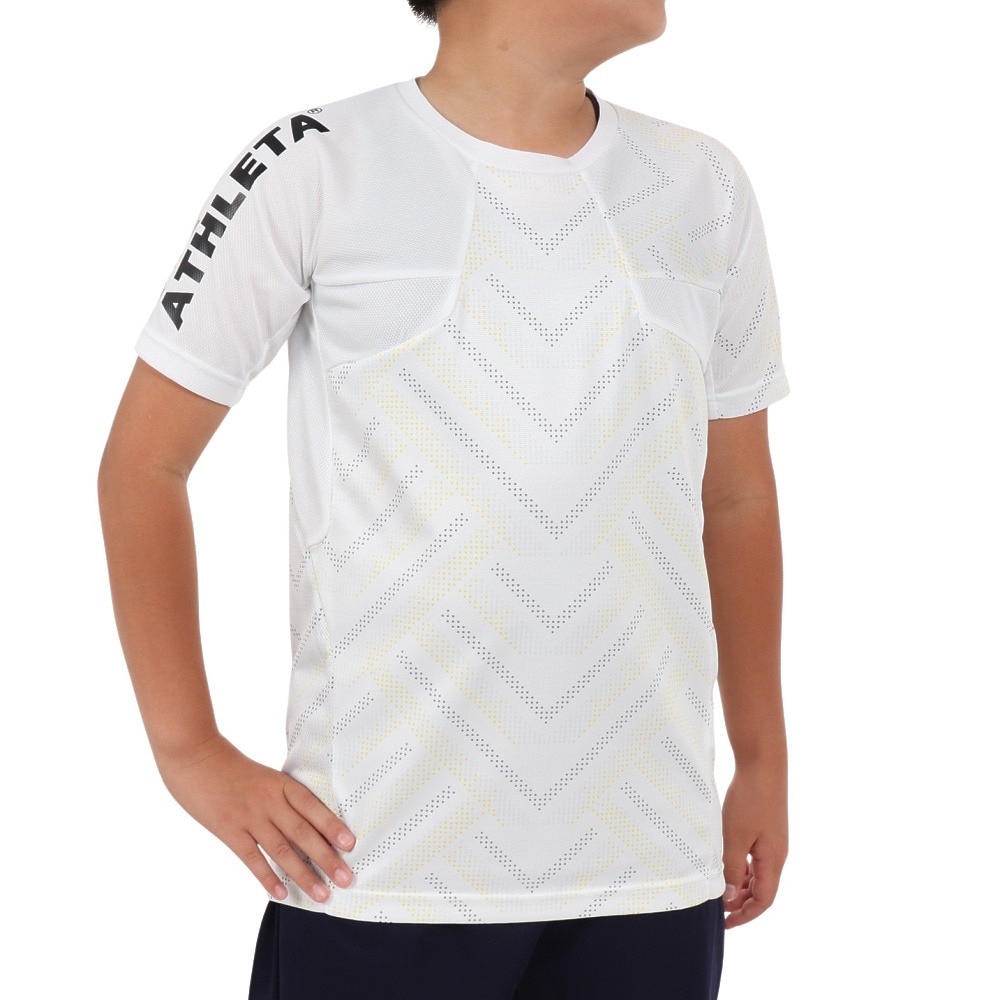 アスレタ（ATHLETA）（キッズ）サッカー フットサルウェア ジュニア グラフィックプラシャツ 2406J WHT