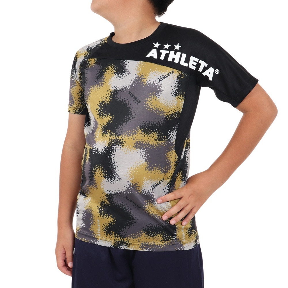 アスレタ（ATHLETA）（キッズ）サッカー フットサルウェア ジュニア 柄プラクティスシャツ XE-450J BLK