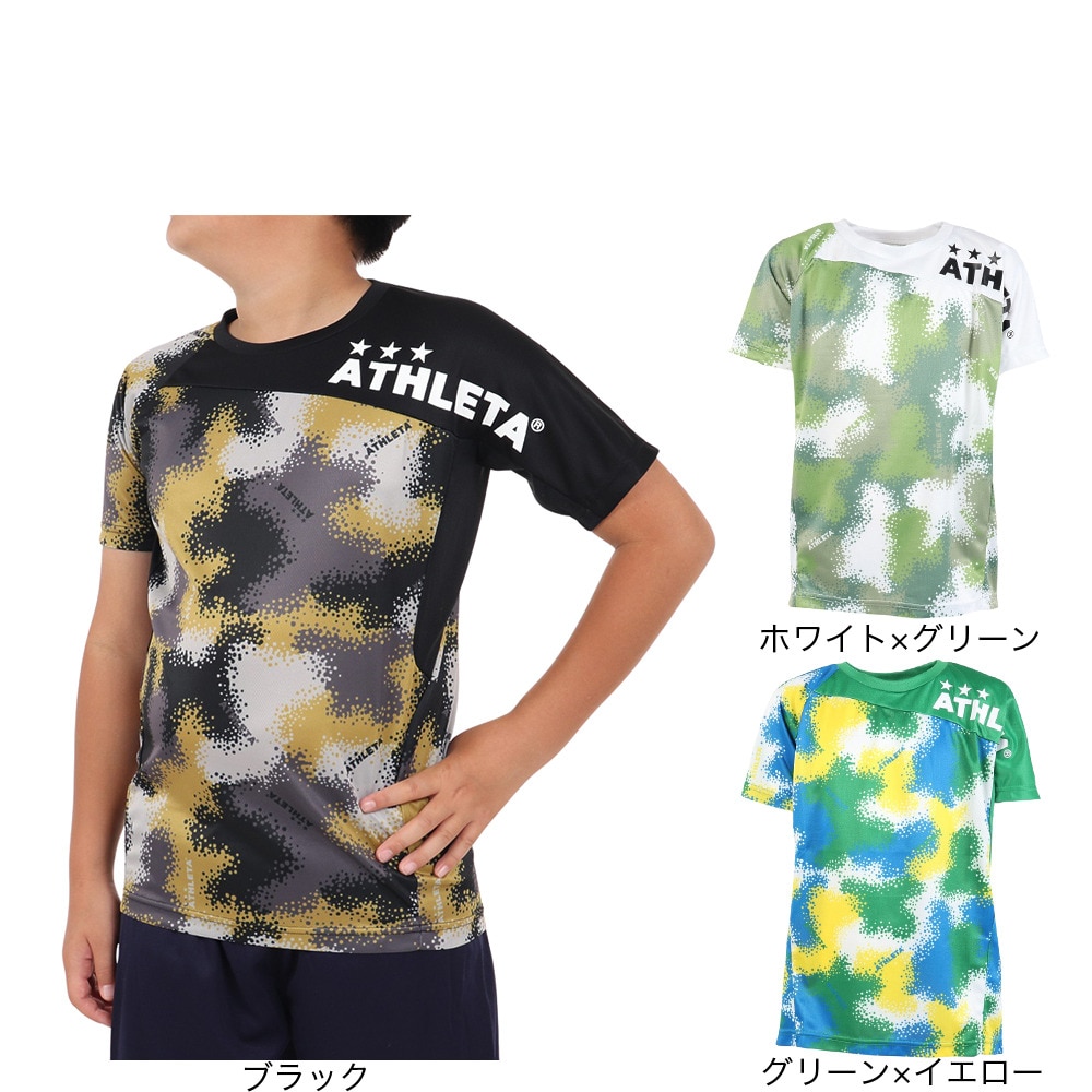 アスレタ（ATHLETA）（キッズ）サッカー フットサルウェア ジュニア 柄プラクティスシャツ XE-450J BLK