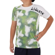 アスレタ（ATHLETA）（キッズ）サッカー フットサルウェア ジュニア 柄プラクティスシャツ XE-450J WHT