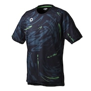 (キッズ)サッカー フットサルウェア ジュニア TEAMPres プラクティスシャツ 半袖 SA-24805JR BLK/PCFC 速乾