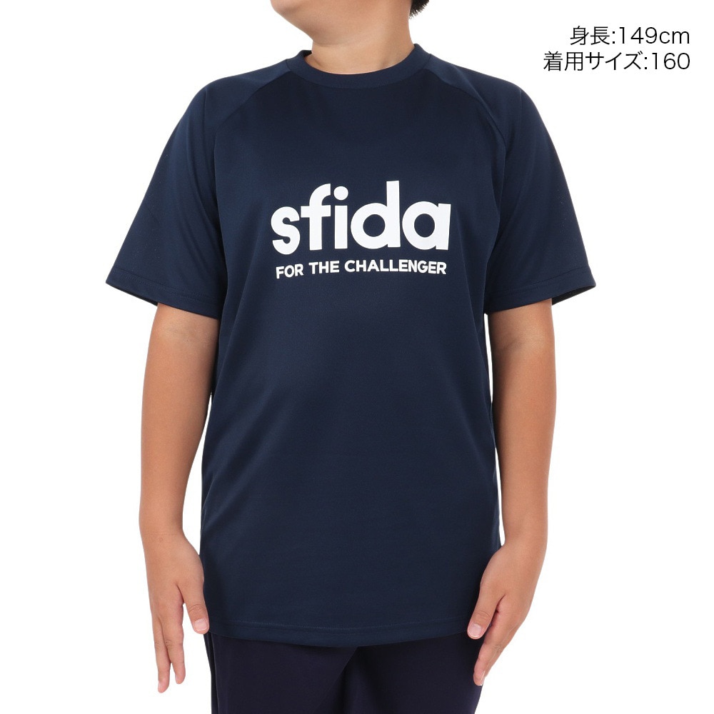 スフィーダ（SFIDA）（キッズ）ジュニア サッカー フットサルウェア BP プラクティスシャツ 半袖 22 SA-22834JR NVY