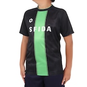 スフィーダ（SFIDA）（キッズ）サッカー フットサルウェア ジュニア プラクティスシャツ センターストライプ SA-24X30JR BLK/GRN FS