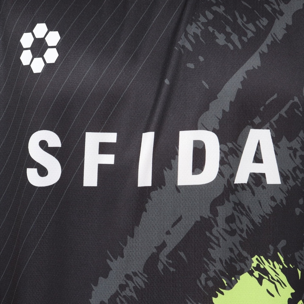 スフィーダ（SFIDA）（キッズ）サッカー フットサルウェア ジュニア プラクティスシャツ アシンメトリーグラフィック SA-24X31JR BLK