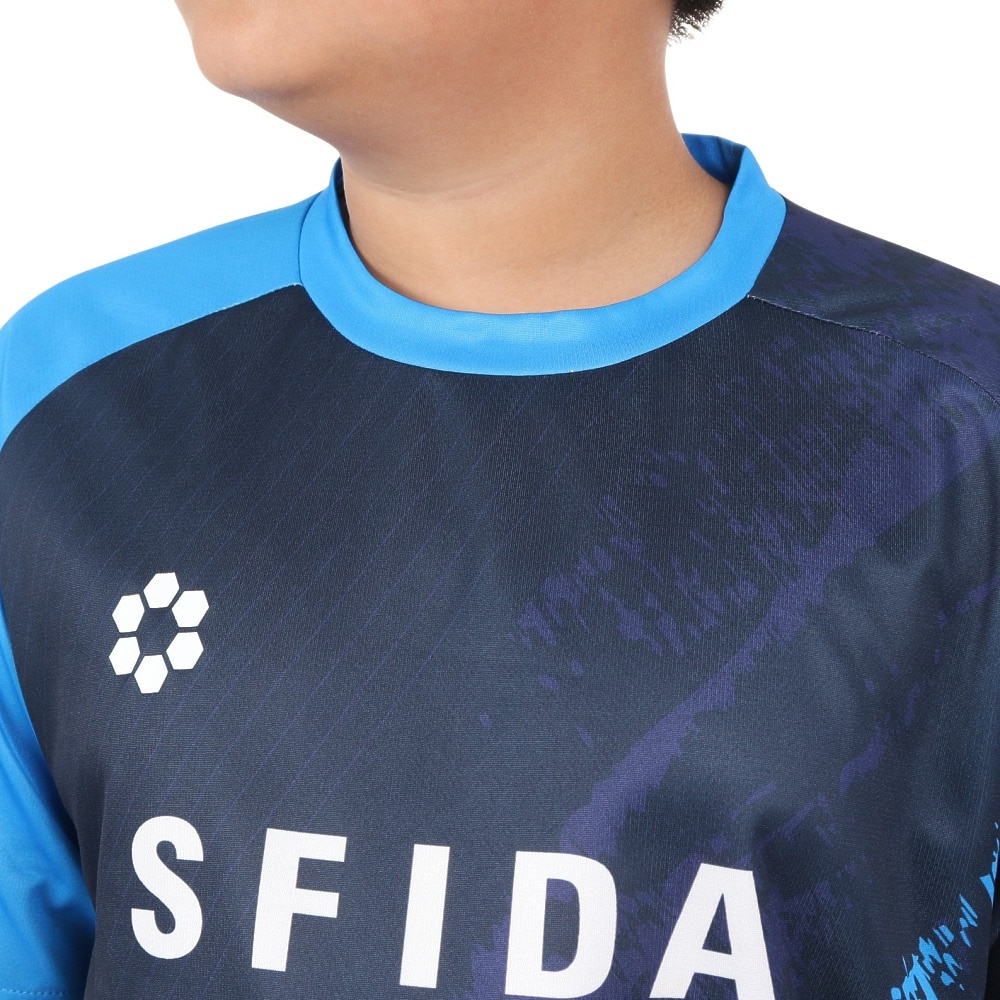 スフィーダ（SFIDA）（キッズ）サッカー フットサルウェア ジュニア プラクティスシャツ アシンメトリーグラフィック SA-24X31JR NVY