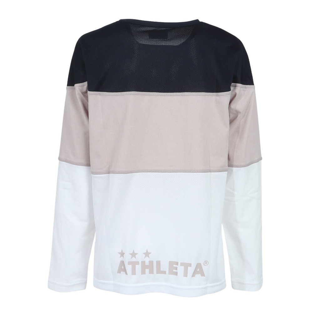 アスレタ（ATHLETA）（キッズ）サッカー フットサルウェア ジュニア カラーブロックプラ ロンT ロングスリーブTシャツ 3388J GPN