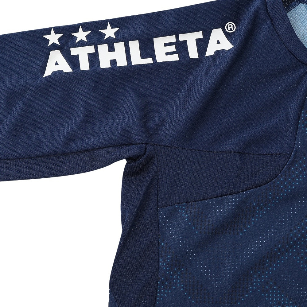 アスレタ（ATHLETA）（キッズ）サッカー フットサルウェア ジュニア グラフィック プラクティスシャツ 2409J NVY