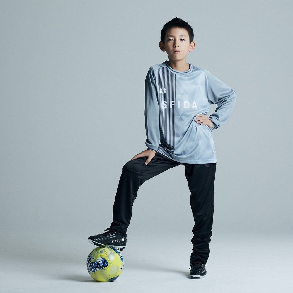 スフィーダ（SFIDA）（キッズ）サッカー フットサルウェア キッズ ジュニア プラクティスTシャツ ロングスリーブ SA-24X51JR GRY