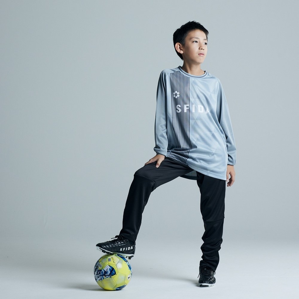 スフィーダ（SFIDA）（キッズ）サッカー フットサルウェア キッズ ジュニア プラクティスTシャツ ロングスリーブ SA-24X51JR GRY