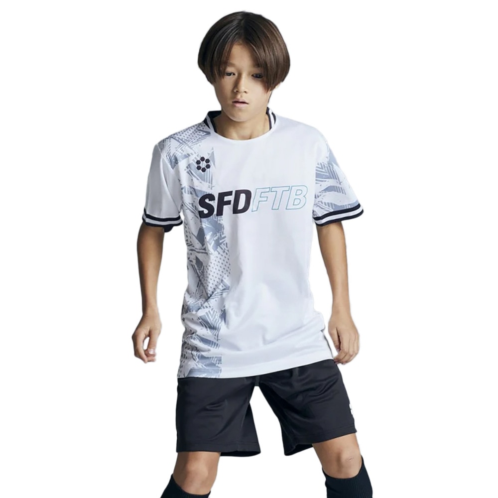 スフィーダ（SFIDA）（キッズ）サッカー フットサルウェア ジュニア ZONE昇華プラクティスシャツ2 JR SA-25112JR WHT