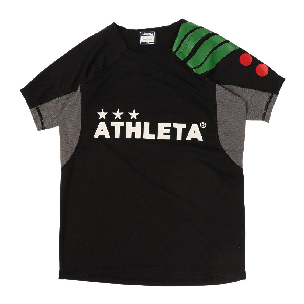 アスレタ（ATHLETA）（キッズ）サッカー フットサルウェア Tシャツ ジュニア 切替プラシャツ XE-419J BLK