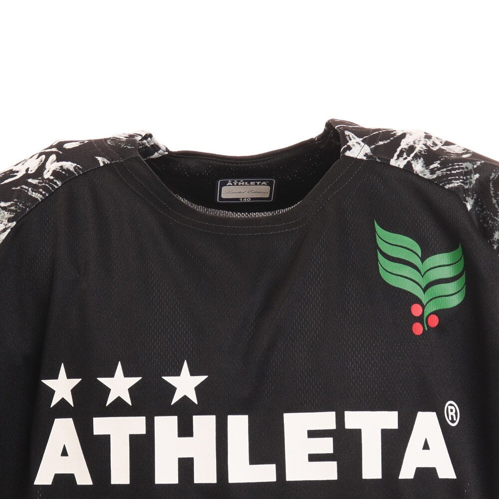 アスレタ（ATHLETA）（キッズ）サッカー フットサルウェア Tシャツ ジュニア 総柄プラシャツ XE-421J BLK