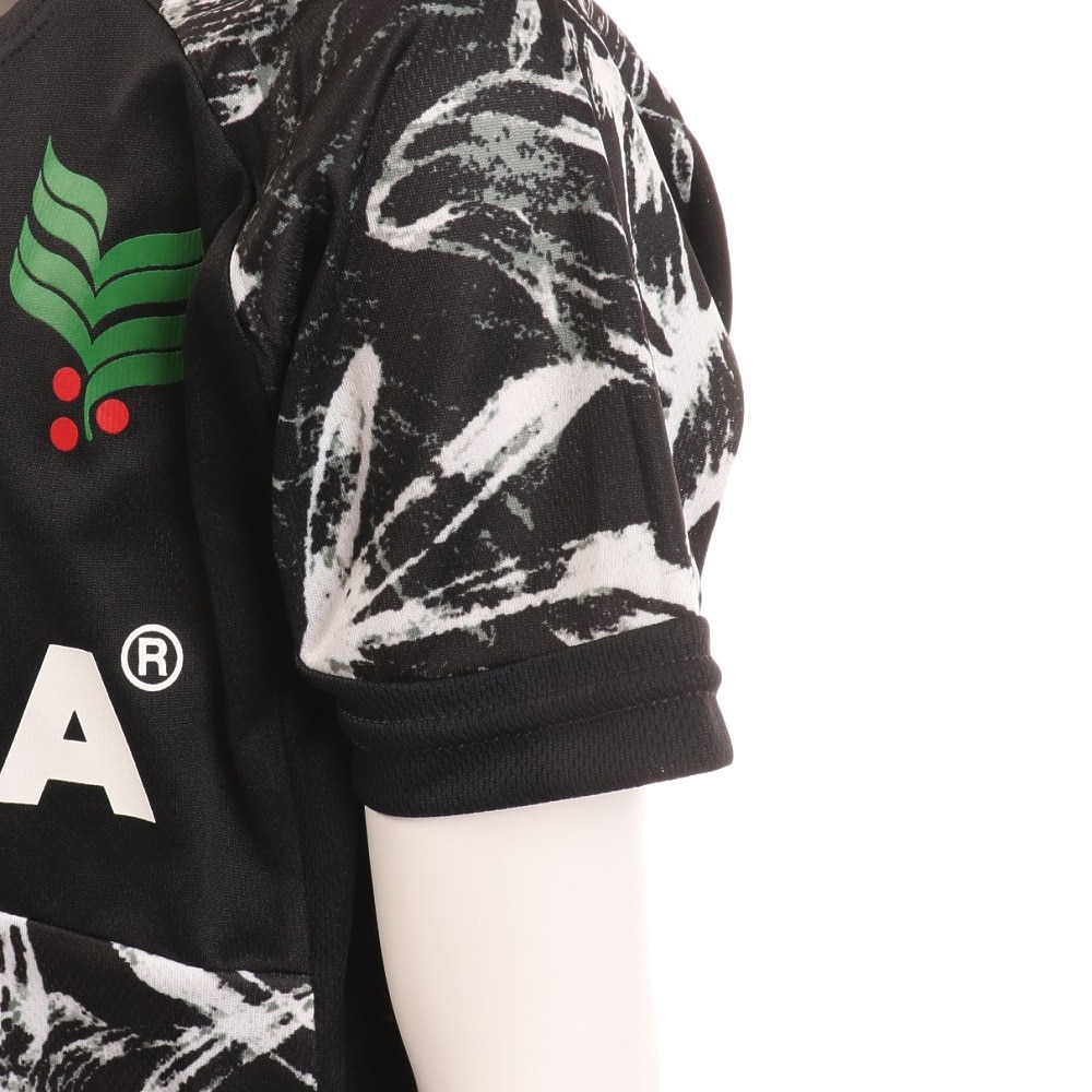 アスレタ（ATHLETA）（キッズ）サッカー フットサルウェア Tシャツ ジュニア 総柄プラシャツ XE-421J BLK