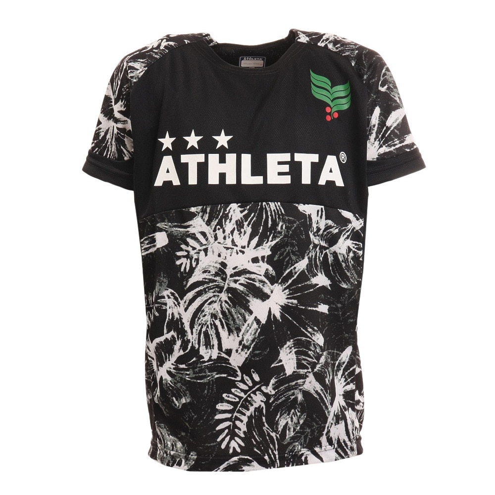 アスレタ（ATHLETA）（キッズ）サッカー フットサルウェア Tシャツ ジュニア 総柄プラシャツ XE-421J BLK