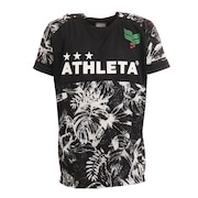 アスレタ（ATHLETA）（キッズ）サッカー フットサルウェア Tシャツ ジュニア 総柄プラシャツ XE-421J BLK