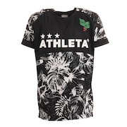 アスレタ(ATHLETA)(キッズ)サッカー フットサルウェア Tシャツ ジュニア 総柄プラシャツ XE-421J BLK