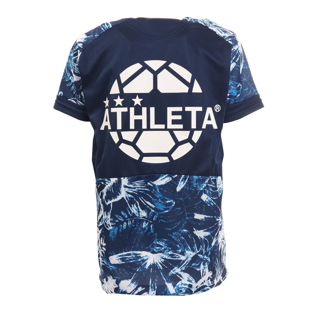 アスレタ（ATHLETA）（キッズ）サッカー フットサルウェア Tシャツ ジュニア 総柄プラシャツ XE-421J NVY★★★
