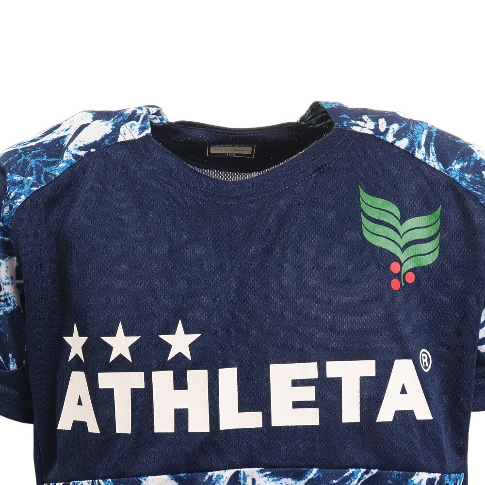 アスレタ（ATHLETA）（キッズ）サッカー フットサルウェア Tシャツ ジュニア 総柄プラシャツ XE-421J NVY★★★