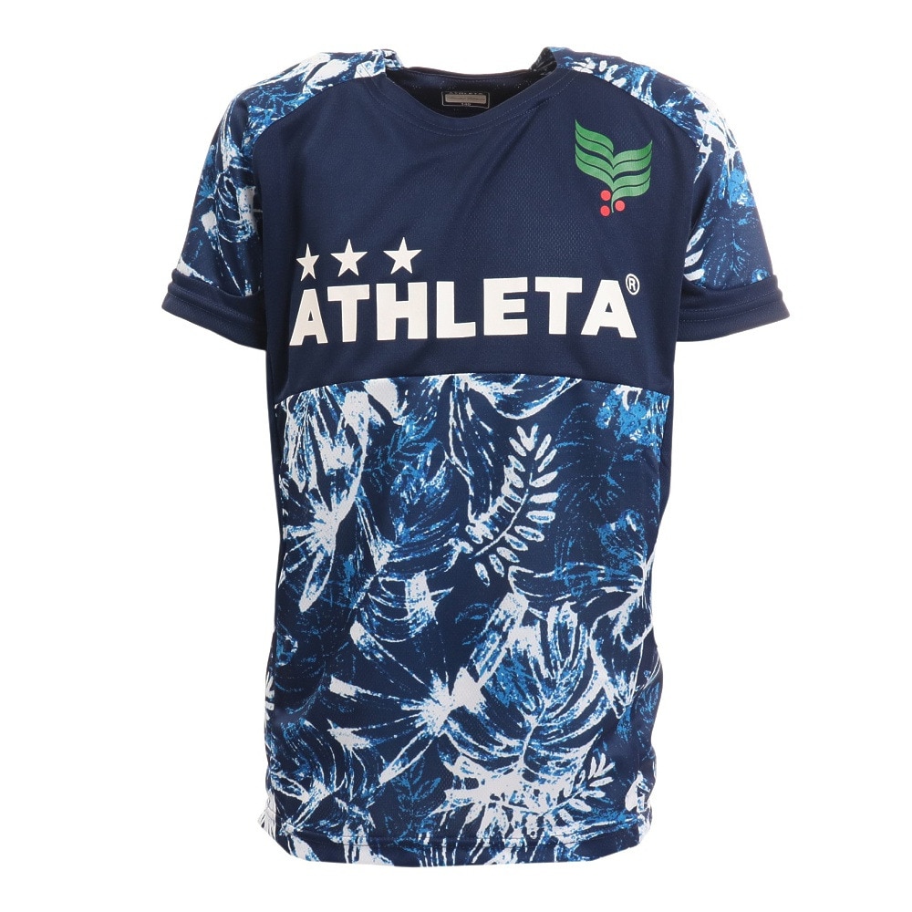 アスレタ（ATHLETA）（キッズ）サッカー フットサルウェア Tシャツ ジュニア 総柄プラシャツ XE-421J NVY★★★