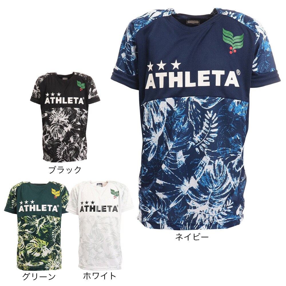 アスレタ（ATHLETA）（キッズ）サッカー フットサルウェア Tシャツ ジュニア 総柄プラシャツ XE-421J BLK