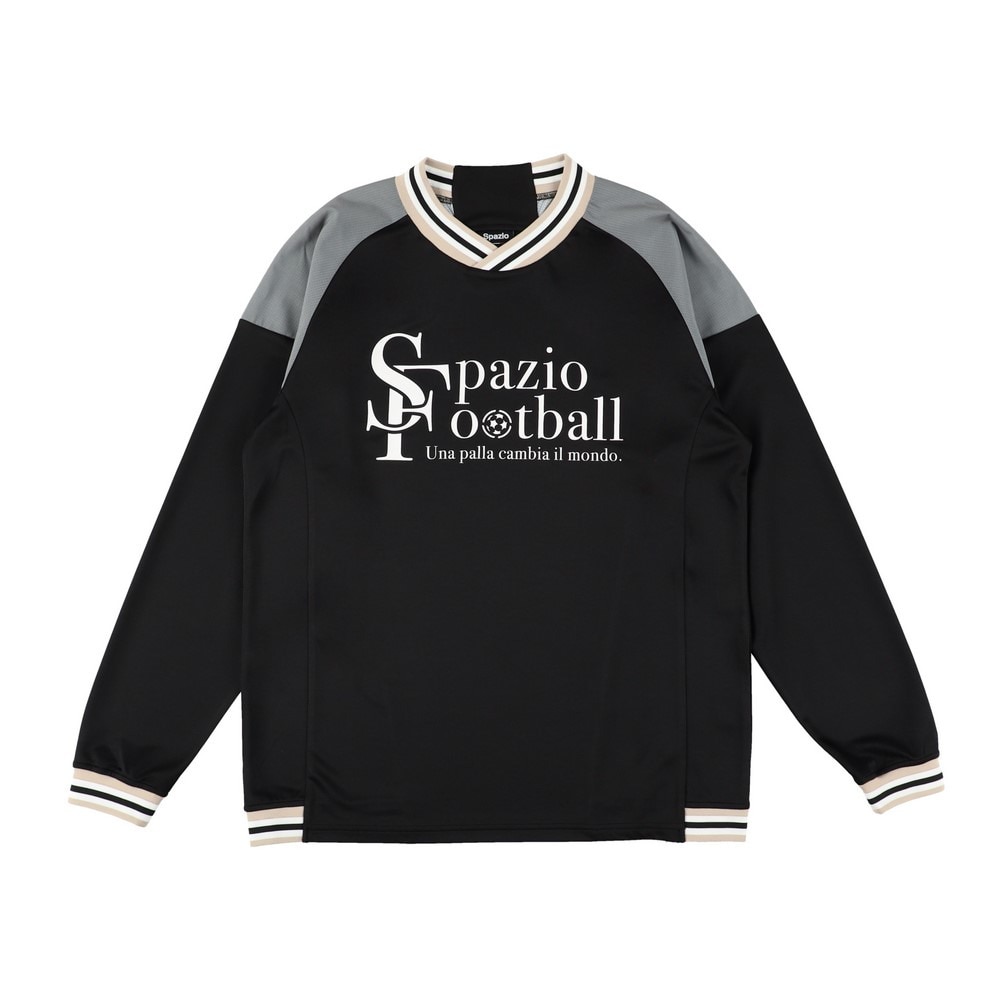 スパッツィオ（SPAZIO）（キッズ）サッカー フットサルウェア ジュニア ラインリブ 長袖プラシャツ GE-1017-02