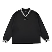 (キッズ)サッカー フットサルウェア ジュニア オーバーサイズ Vネック長袖プラシャツ GE-1040