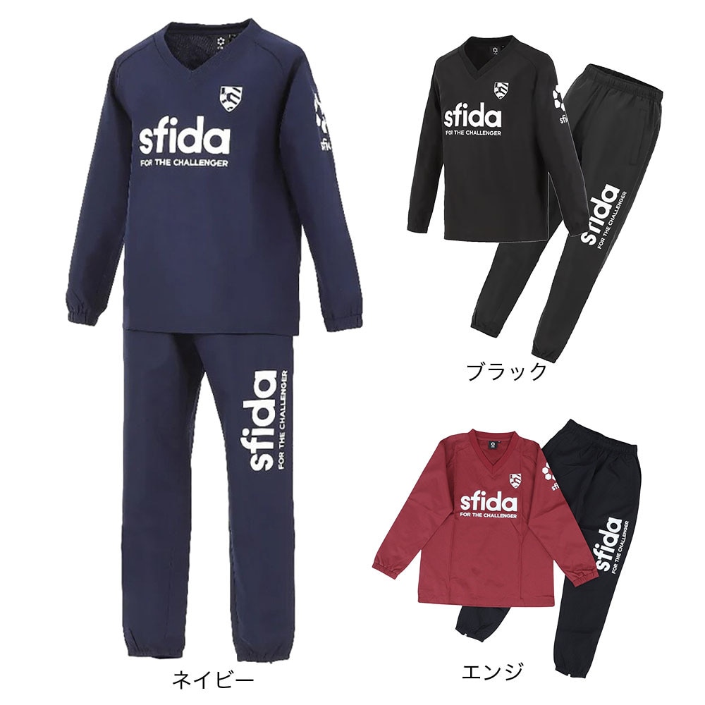 スフィーダ（SFIDA）（キッズ）サッカー フットサルウェア ジュニア ピステ 上下セット Challengder ウインドスーツセット SA-22523JR BLK/BLK