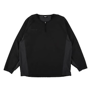 (キッズ)サッカー フットサルウェア ジュニア ハーフジップドットメッシュ切替長袖ピステシャツ GE-1018-02