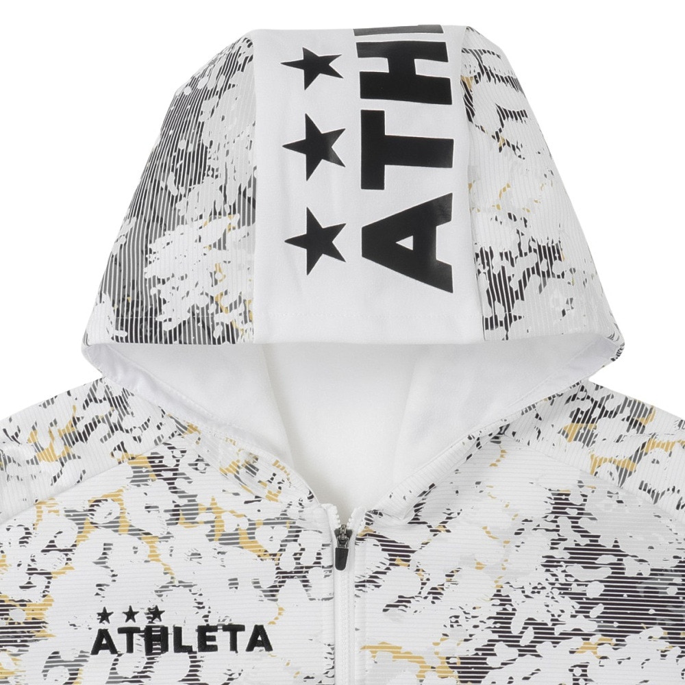 アスレタ（ATHLETA）（キッズ）サッカー フットサルウェア ジュニア 防風スウェット ジップ パーカー 3389J WHT
