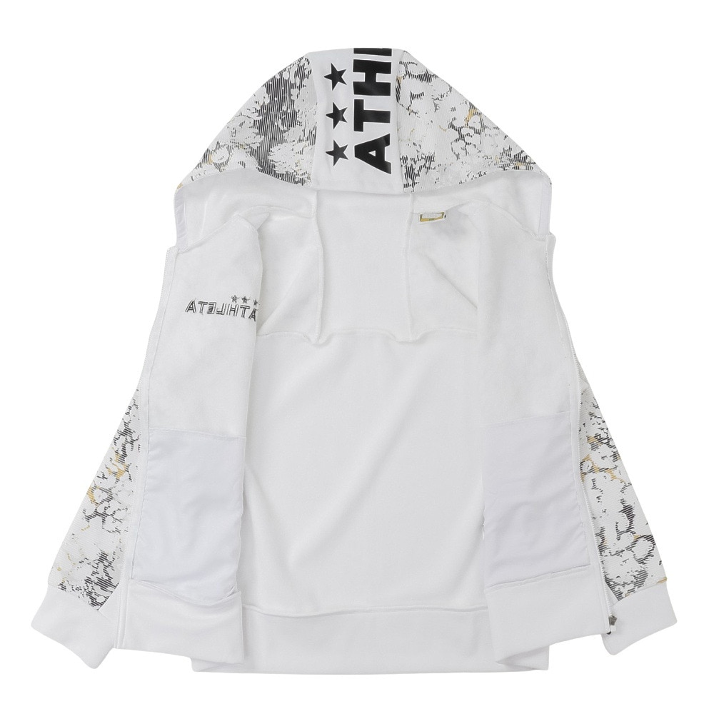 アスレタ（ATHLETA）（キッズ）サッカー フットサルウェア ジュニア 防風スウェット ジップ パーカー 3389J WHT