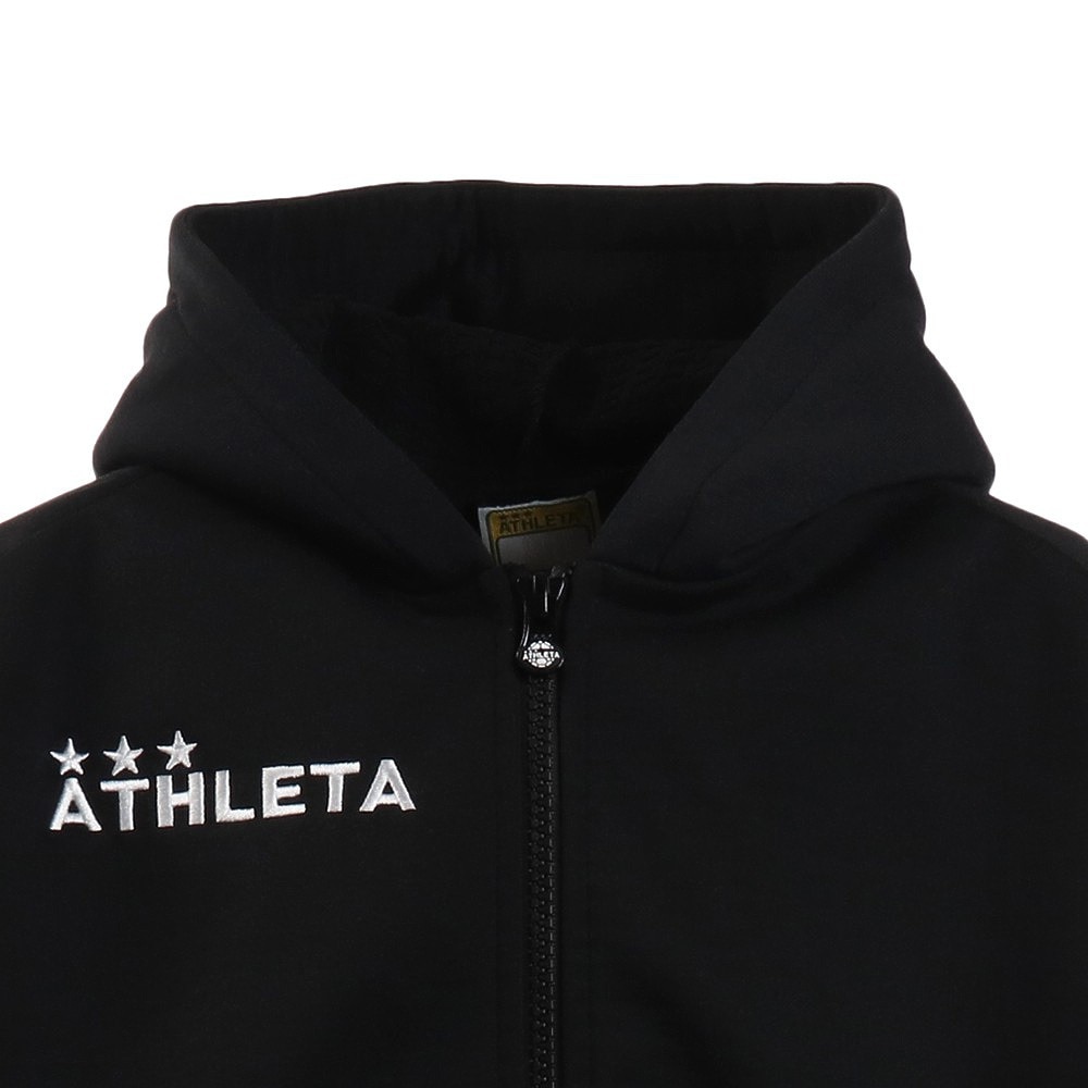 アスレタ（ATHLETA）（キッズ）ジュニア 防風スウェット ジップ パーカー 3355J BLKXBLKウェア