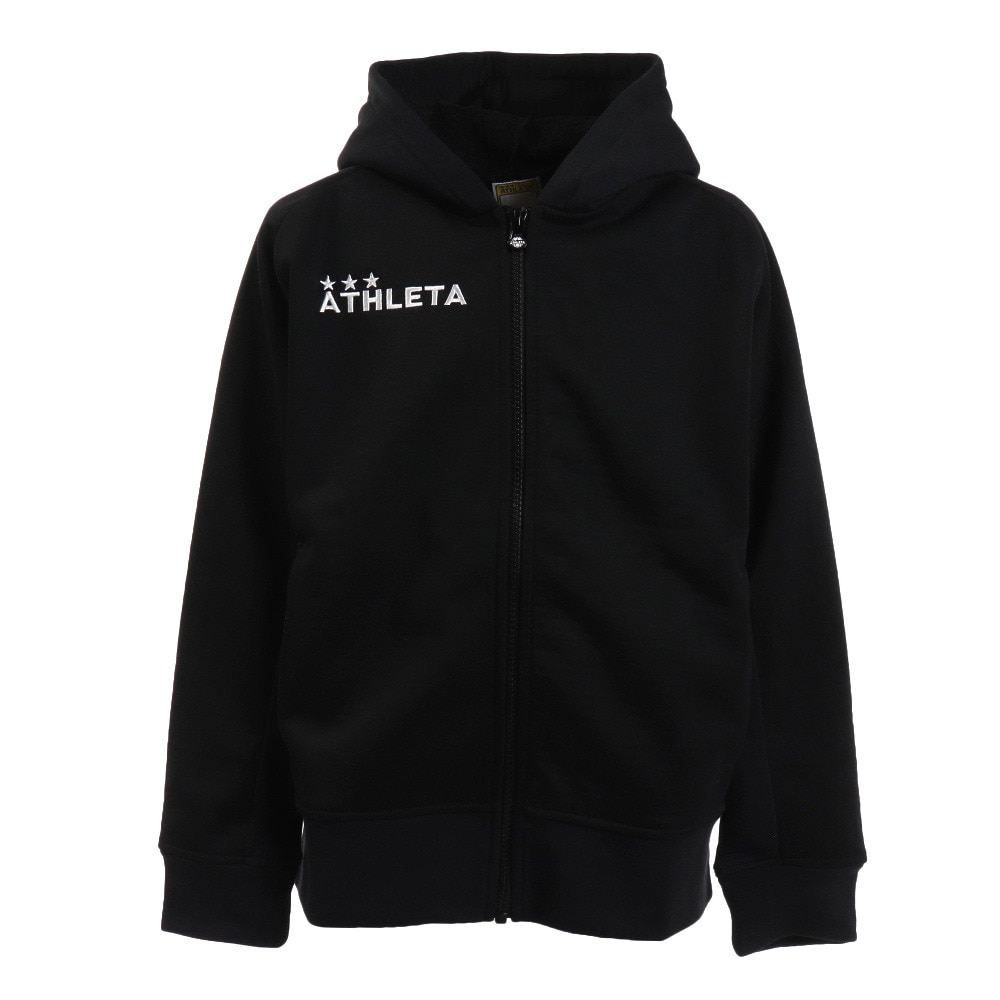 アスレタ（ATHLETA）（キッズ）ジュニア 防風スウェット ジップ パーカー 3355J BLKXBLKウェア