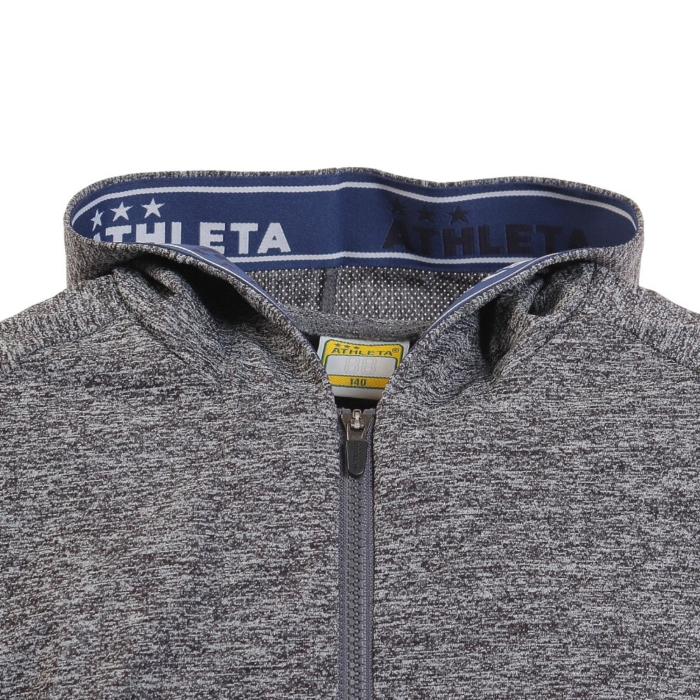 アスレタ（ATHLETA）（キッズ）サッカー フットサルウェア ジュニア ジュニア カラー杢 スウェットジップパーカー 3359J CGRY 速乾